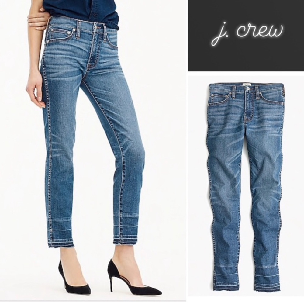J.Crew vintage straight crop Jean with released hem sz 27